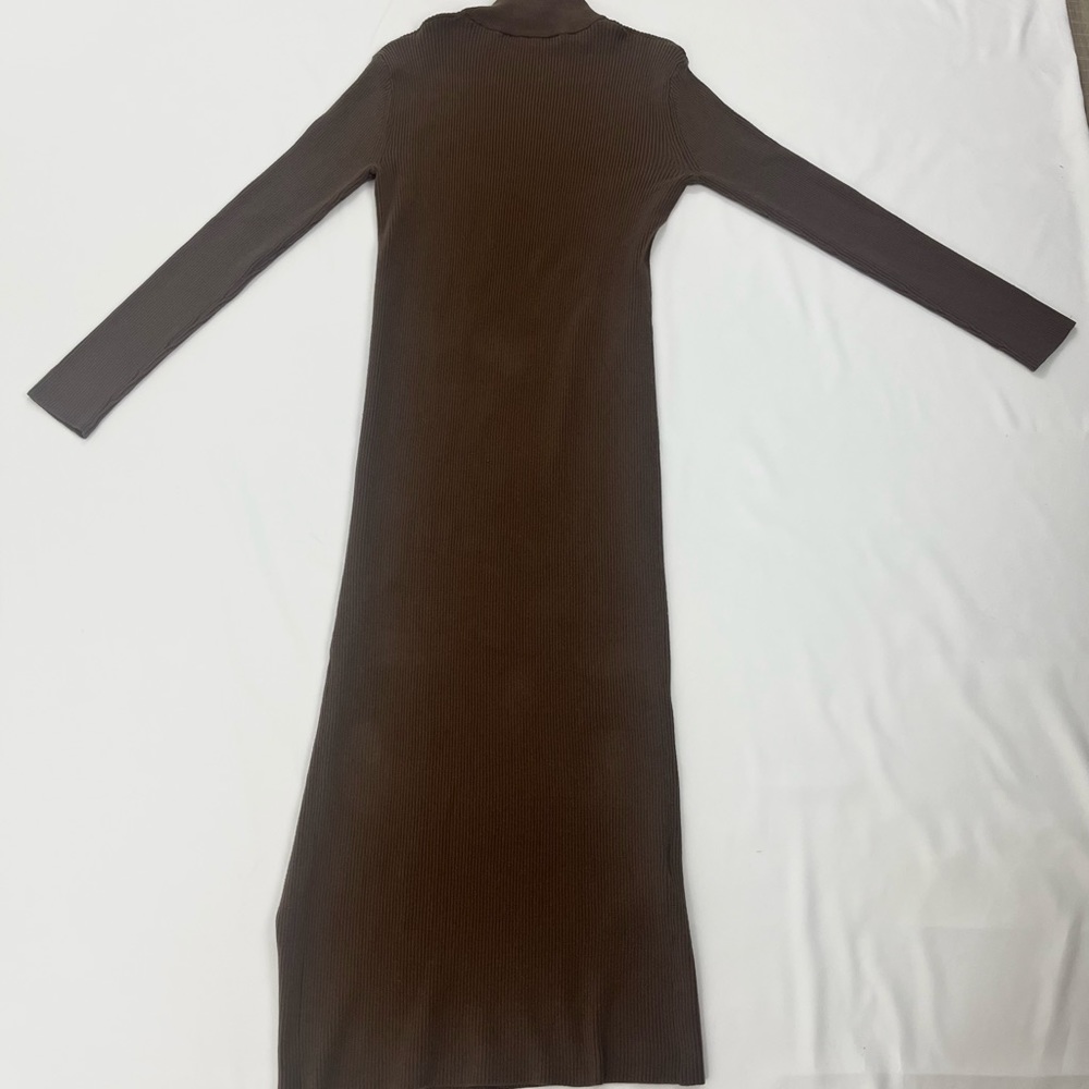 Zara brown bodycon dress large size